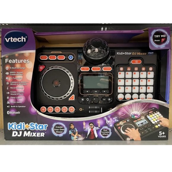 New! VTech KidiStar DJ Mixer Sound-Mixing Music Maker With Party Lights NIB NWT - Picture 1 of 5